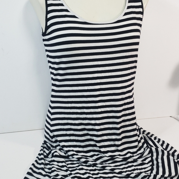 Calvin Klein Black & White Stripped Dress - Picture 2 of 8